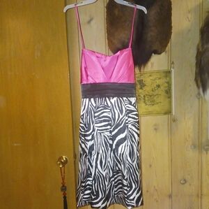Pink Zebra Print Taboo Dress